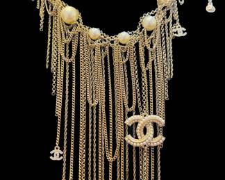 Chanel Pearl & Chain link Choker