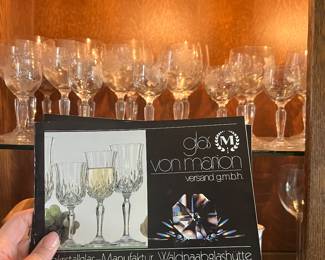 West Germany Glas Von Marion Blown Glass Stemware Set