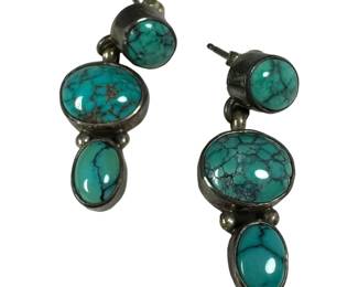 Sterling Silver Turquoise Dangle Earrings