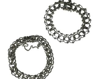 2 Sterling Silver Charm Bracelets
