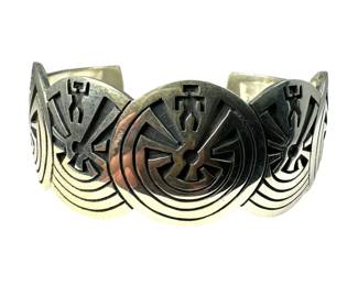 Sterling Silver Wide Cuff Bracelet
