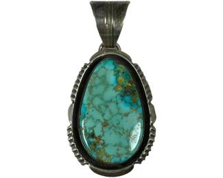 Sterling Silver Turquoise Pendant