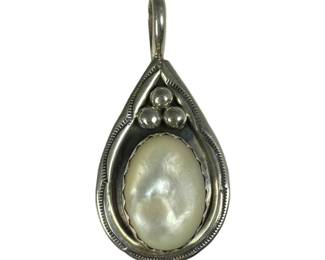 Sterling Silver Mother of Pearl Pendant
