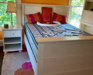 Pottery Barn, full size. Pottery Barn nightstand, book shelf, desk shelving unit 