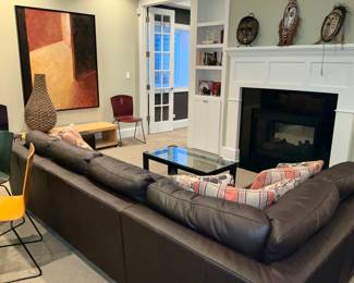 Crate & Barrel, Leather Sectional