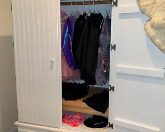 Armoire, Crate & Barrel. Children's dress up clothes 