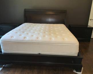 Restoration Hardware, King nightstand, king bed frame. Matching 3 piece