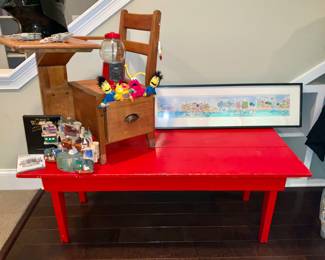 Red Play table, 