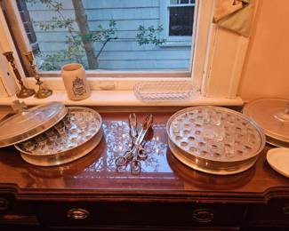 Vintage communion trays