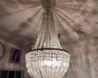 Real crystal chandelier that’s in beautiful condition.
