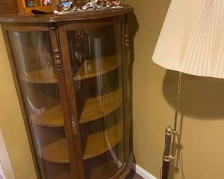 Bow Front Curved Oak Cabinet