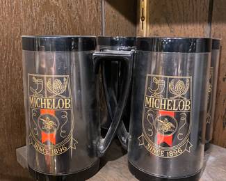Mid Century Michelob Plastic Mugs