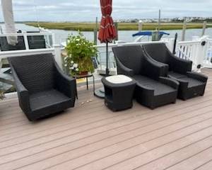 Conversation set; decking