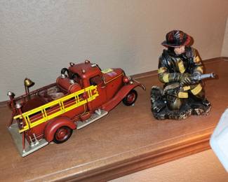 Fireman and truck