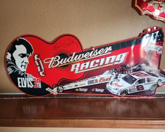 Elvis Budweiser Racing sign