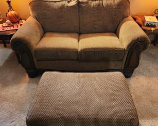 Loveseat and ottoman 