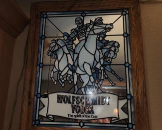 Wolfschmidt glass sign