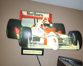 Marlboro light up race car sign