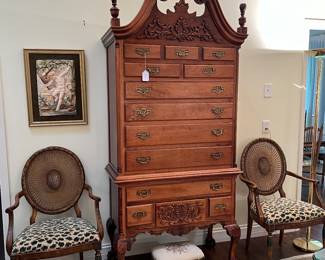 12 drawer highboy chest