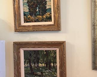 Pair of oil paintings by St. Louis artist Victor Harles
