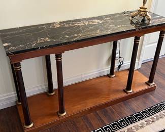 Marble top console table
