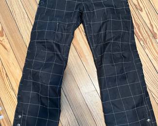 Burton ski pants; many pairs of men’s and women’s snowboard and ski pants