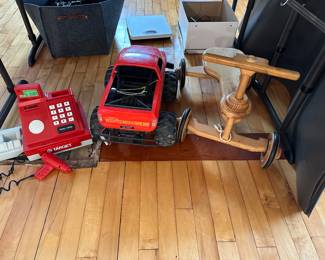 Variety of toys and games, some vintage.