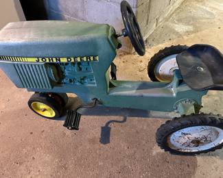 Antique John Deere toy tractor