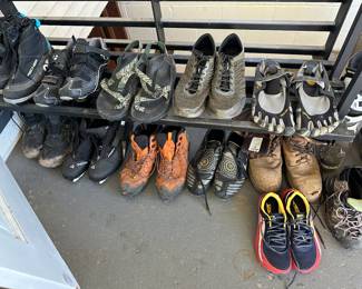 Variety of men’s and women’s outdoor athletic shoes and boots