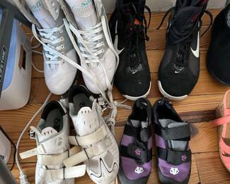 Women’s climbing and cycling shoes and gear