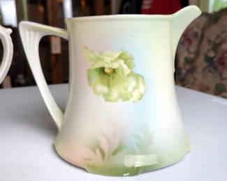 Royal Firenze 7" Porcelain Pitcher, J&R 7" Pitcher, And 6" Vase