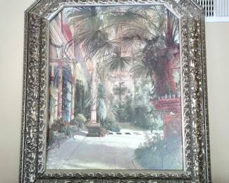 Palm Trees Painting, Framed, 38" X 33"