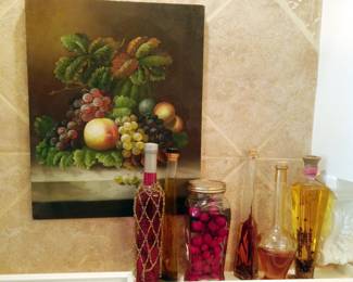 Oil And Vinegar Glass Bottles, 10"-14", Qty 6