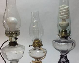 VINTAGE OIL LAMPS CONVERTED,