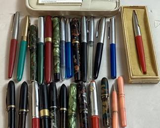 ASSORTED PENS, SHEAFFER, PARKER, WEAREVER, WALTHAM, VICEROY, EASTMAN