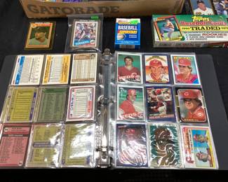 ASSORTED BASEBALL CARDS, BINDER OF PETE ROSE, TOPPS, DONRUSS, KMART