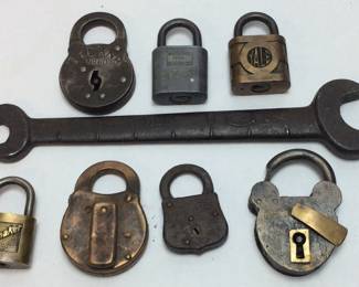 ANTIQUE LOCKS & WRENCH