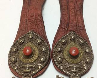 VINTAGE JAPANESE BELT CARNELIAN & LEATHER
