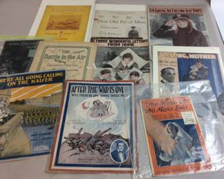 MILITARY SHEET MUSIC COVER ART