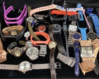 ASSORTED COSTUME WATCHES, FITNESS WATCHES & BANDS