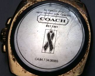 VINTAGE COACH BREAST CANCER WATCH