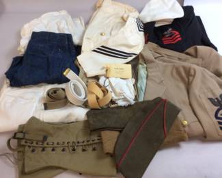 VINTAGE MILITARY UNIFORM LOT