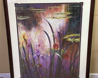 LARGE FRAMED FLORAL PRINT