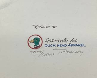 1992 R. TALLEY SIGNED DRAWING, #3777
