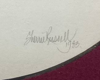 SIGNED 1983 SHERRIE RUSSELL DUCK DRAWING