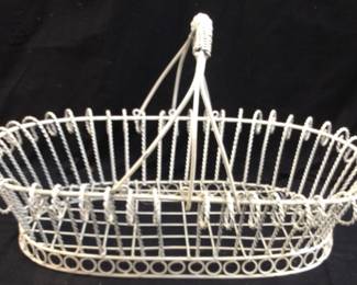 LARGE ANTIQUE WIRE BASKET