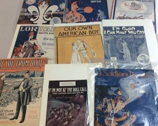 MILITARY SHEET MUSIC COVER ART