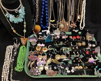 ASSORTED COSTUME JEWELRY, BRACELETS
NECKLACES, EARRINGS,