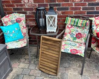 Chairs and Table Set, Lanterns, Tray