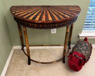 Bamboo Half Circle Table